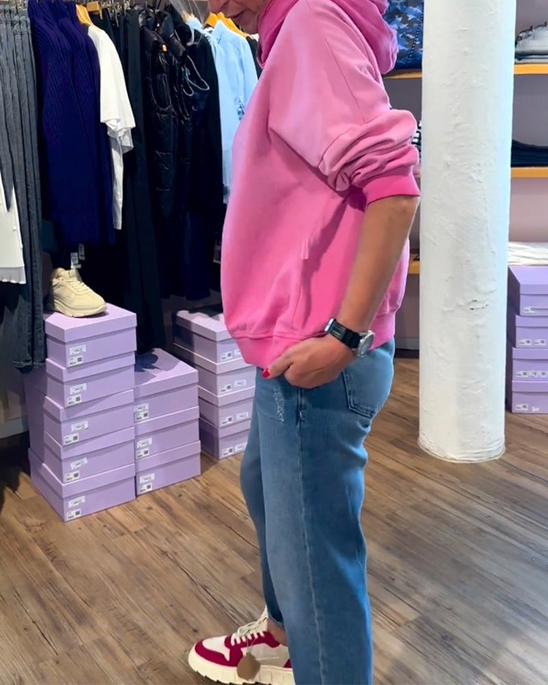 Gradient color casual hoodie