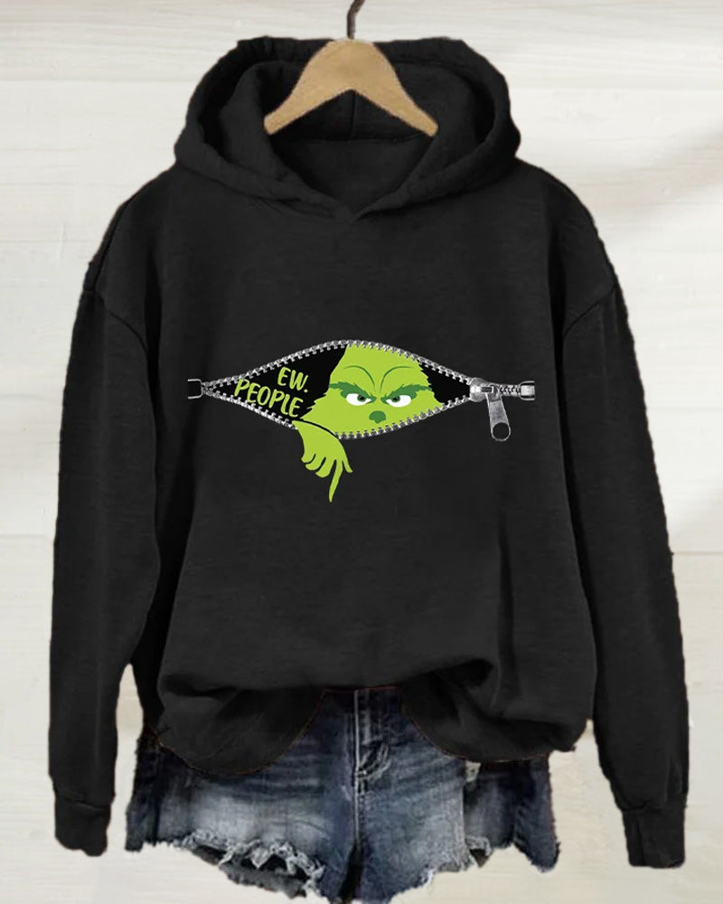 Solid Color Hoodie with Long Sleeve