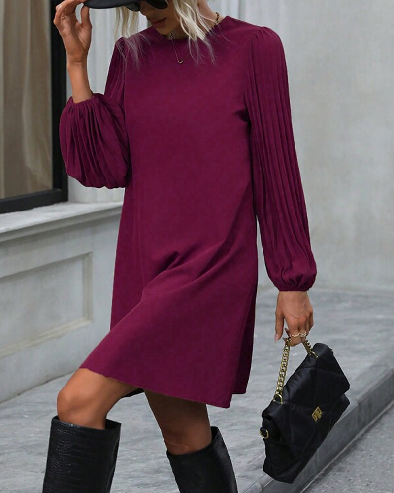 Elegant solid color dress