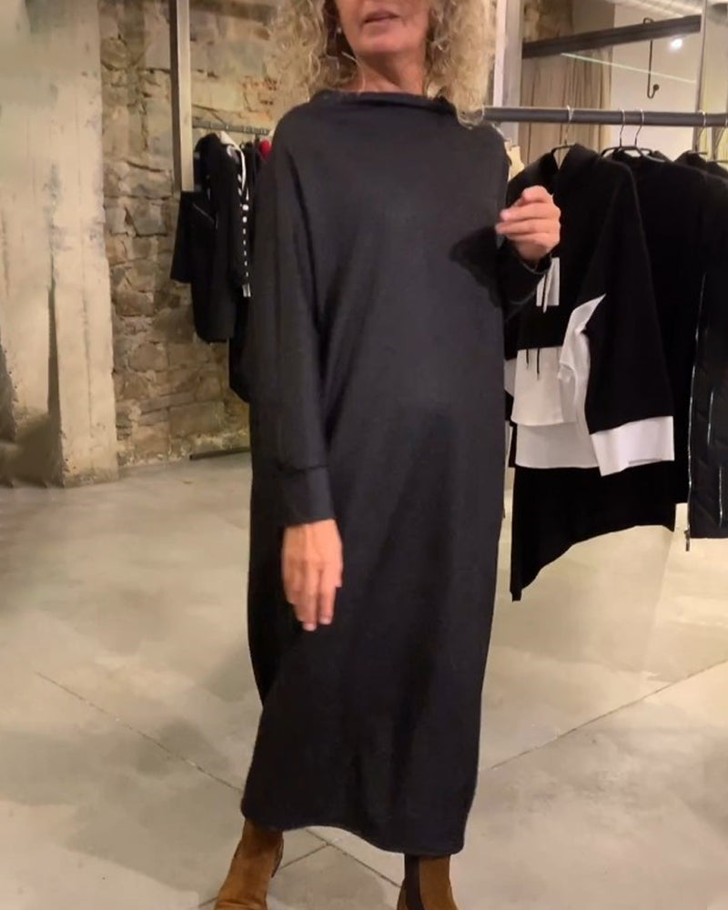 Casual Shift Bat Sleeve Dress