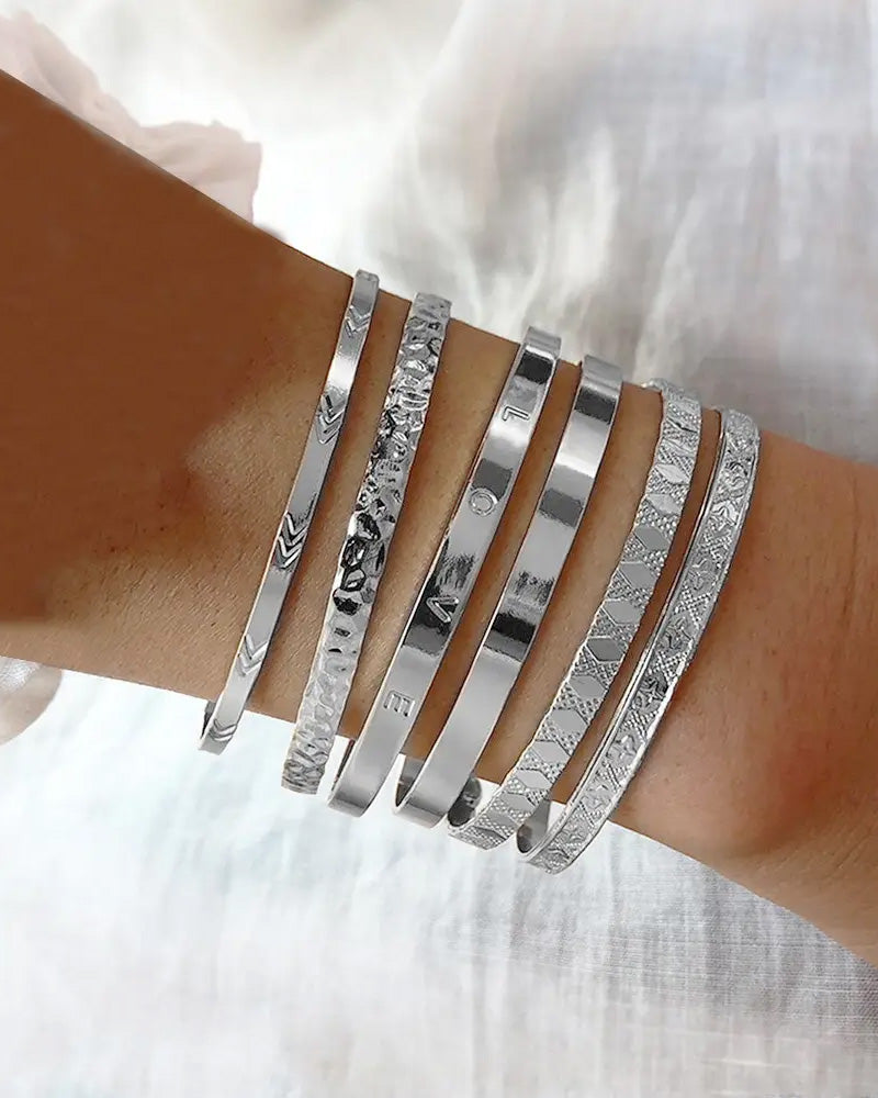 Hexagram bracelet 7-piece set