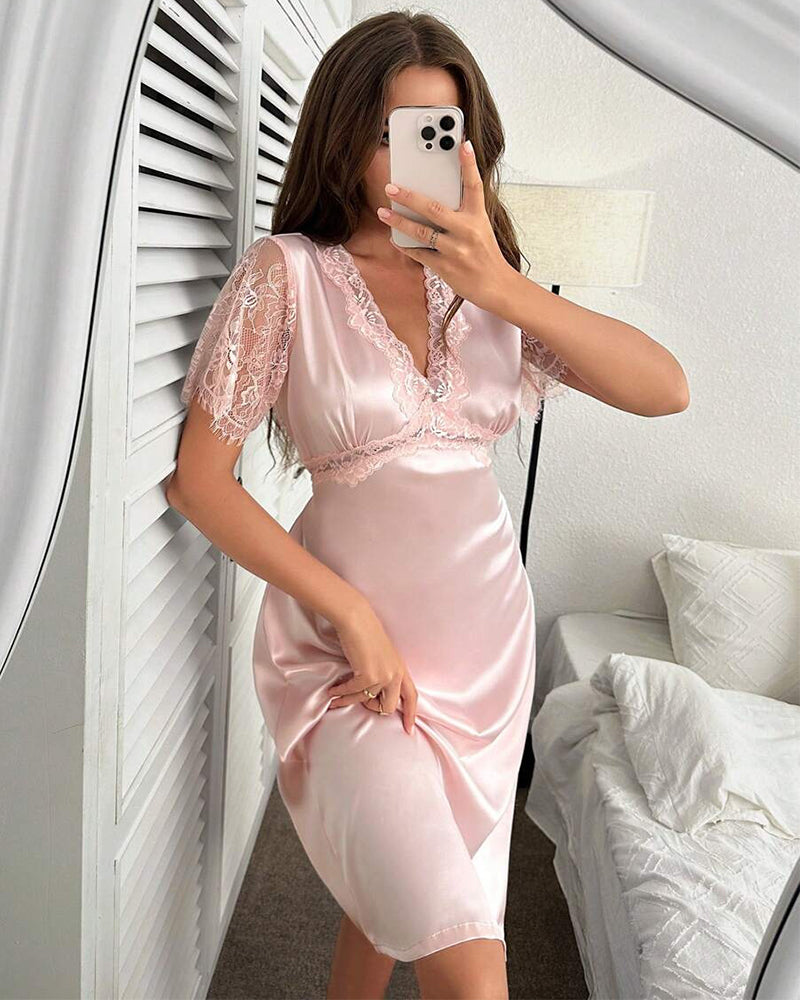 Sexy Lace Padded Nightdress
