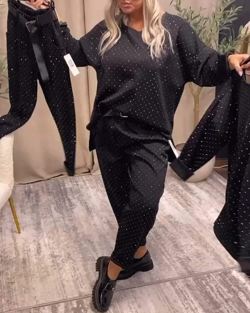 Round Neck Temperament Leisure Suit