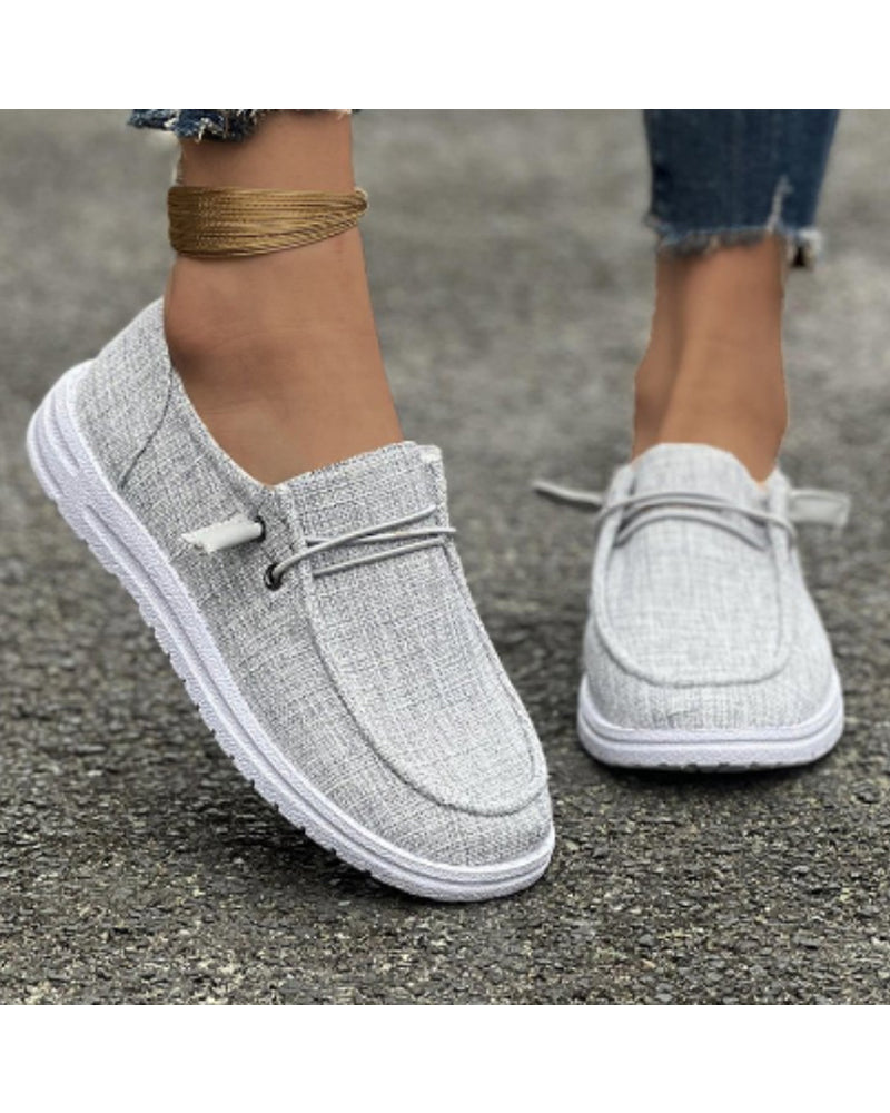 Casual solid color slip-on flats