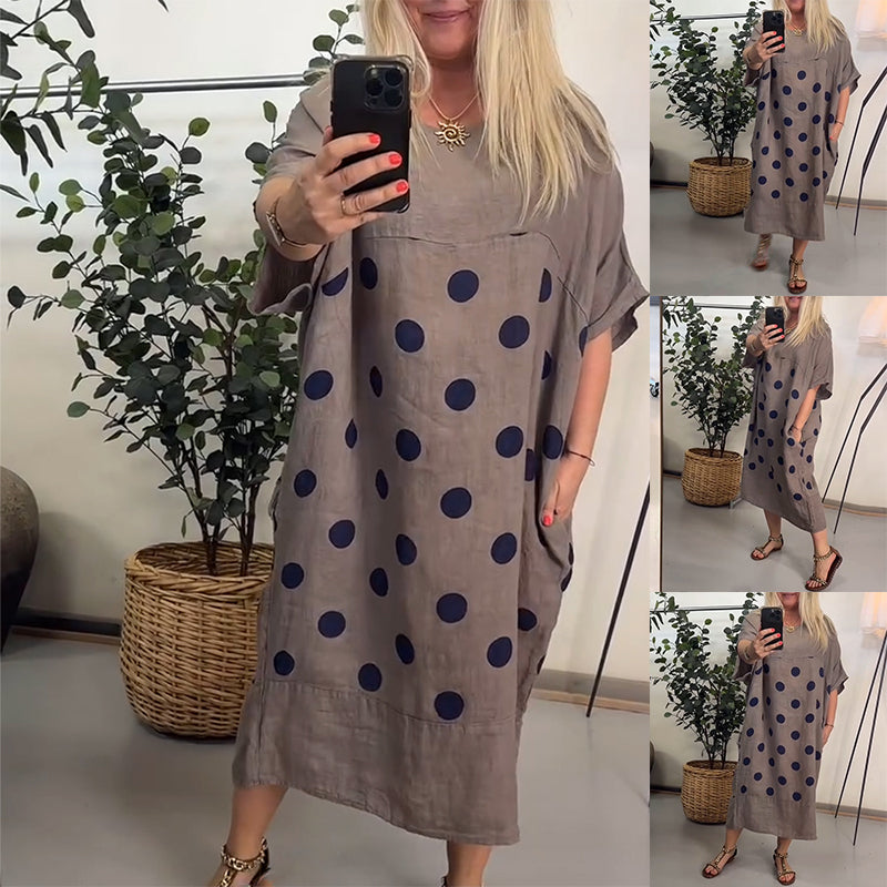 Loose Casual Polka Dot Print Dress