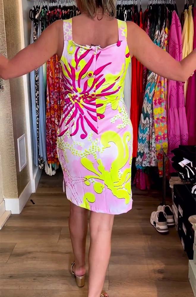 Sleeveless Floral Above-knee Dress