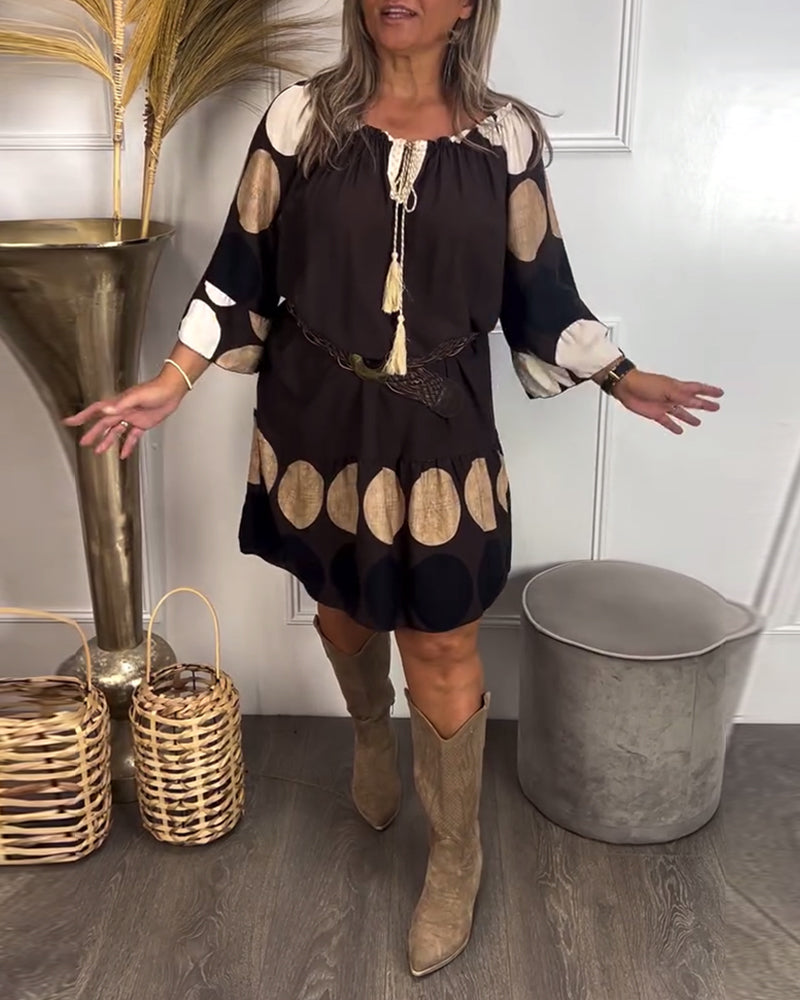 Polka-Dot Fashionable Dress