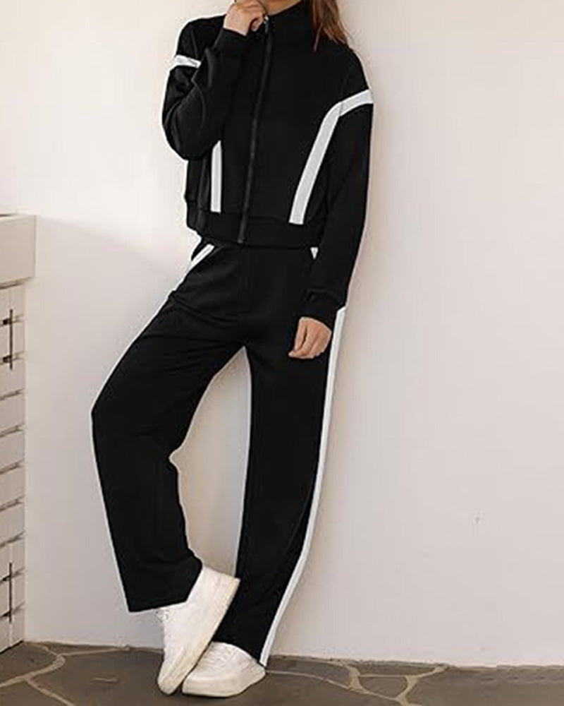 Sporty - Casual Style Two - Piece Set of Jacket and Pants